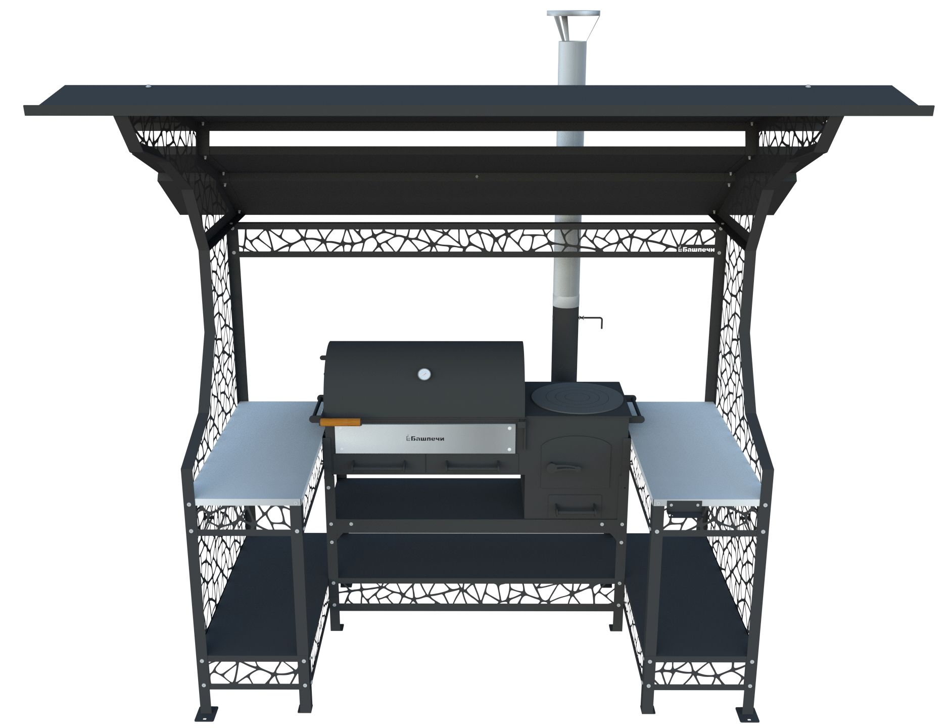 Гриль-комплекс профи «Бионика» + печь ПКМ-смокер профи (комплект)